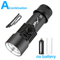 XHP70 High-Intensity Waterproof Flashlight with 26650 Battery
