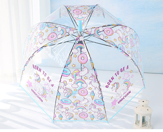 Unicorn Transparent Umbrella for Kids and Adults