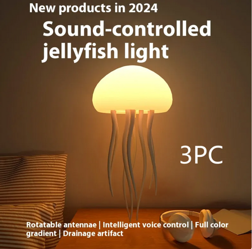 AquaGlow™ LED Jellyfish Mood Lamp – Smart Portable Jellyfish Night Light for Desk & Bedside