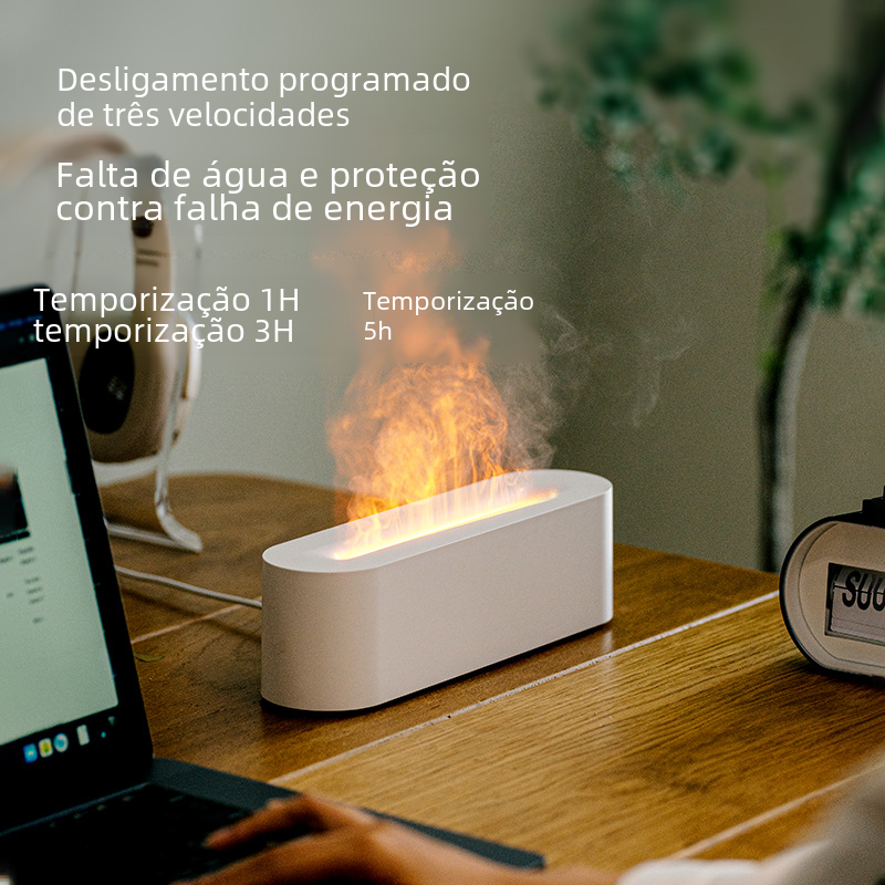 USB Aroma Diffuser with Colorful Flame Effect
