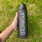 Frosted Plastic Straw Cup 1L with Time Marker