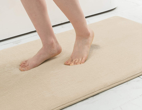 Memory Foam Bath Mat — Soft, Anti-Slip & Absorbent Coastal Bathroom Decor