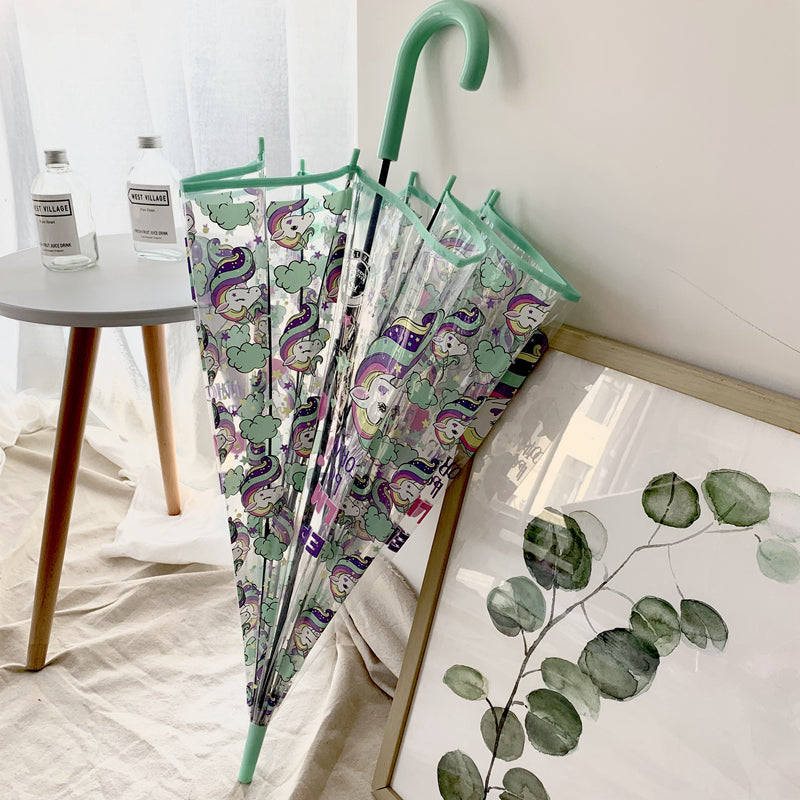 Unicorn Transparent Umbrella for Kids and Adults