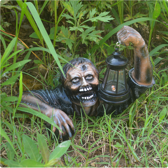 Zombie Halloween Lantern - Spooky Outdoor Garden & Yard Decor