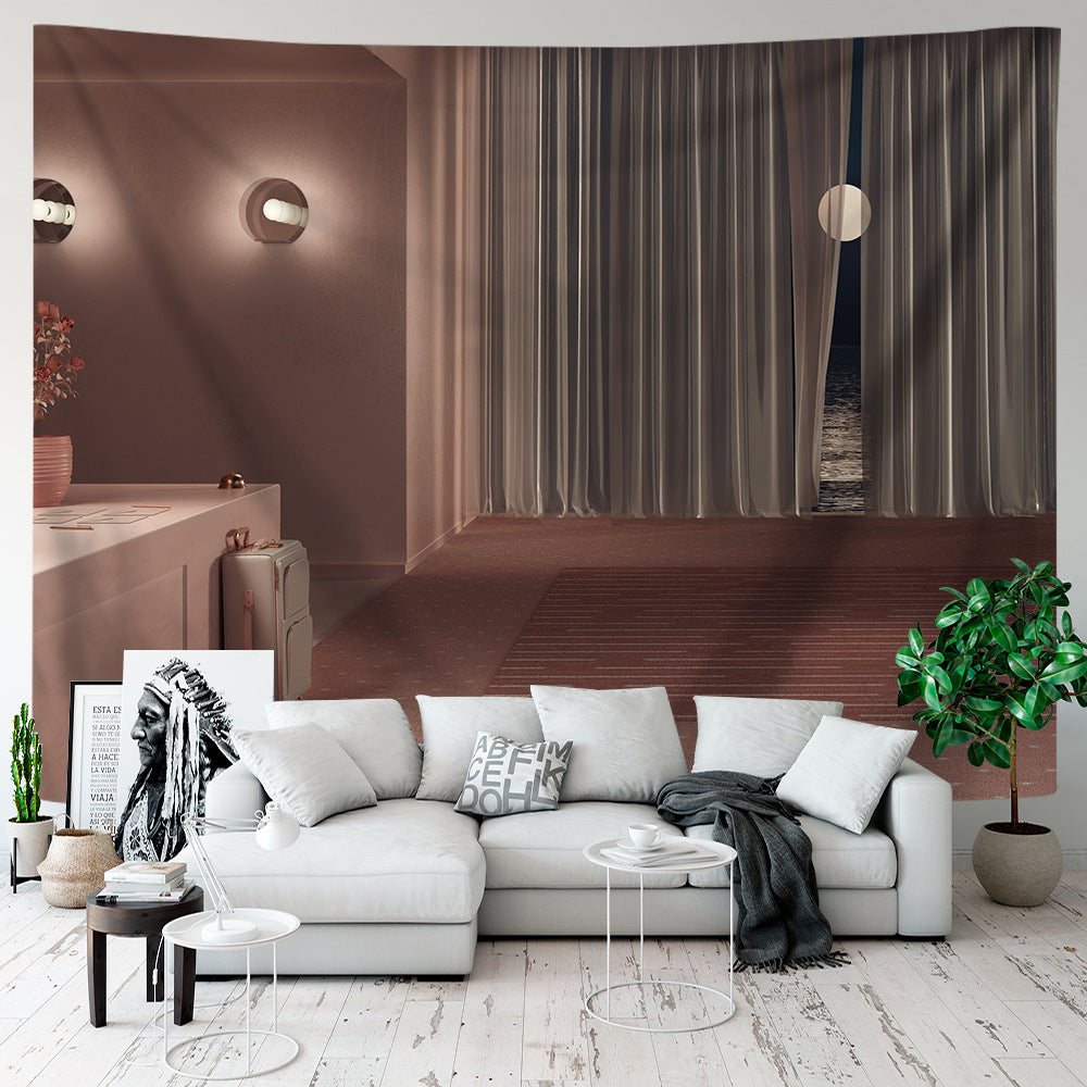 Fresh Scenic Printed Fabric for Room Makeover Background
