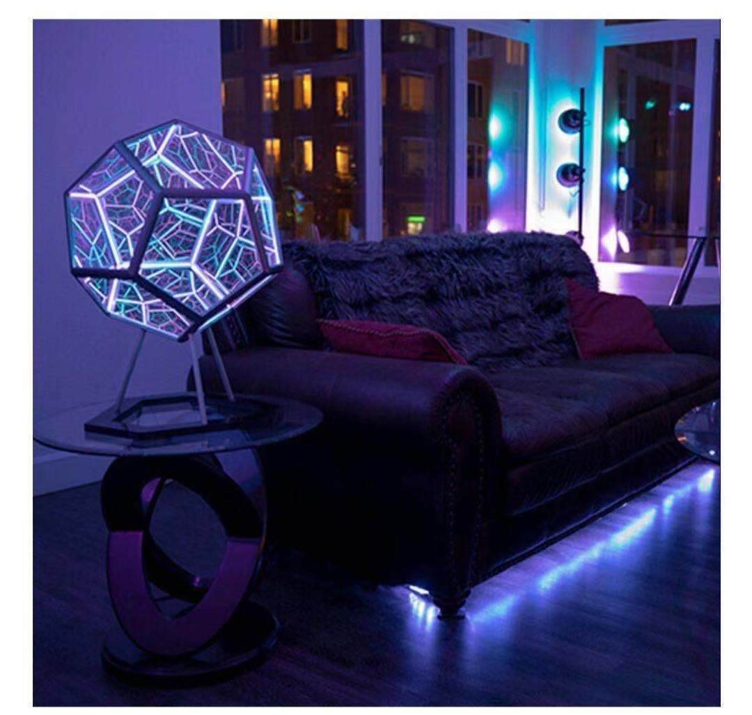 Infinity Dodecahedron Colorful Night Light Art Lamp