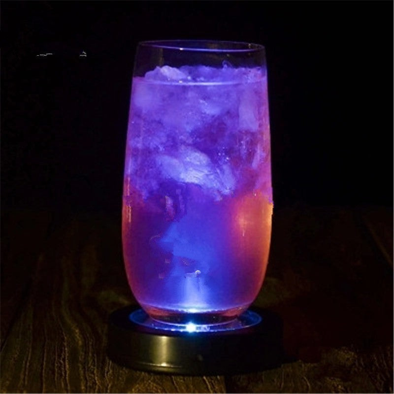 LED Light-Up Coaster, Round Flashing, Advertising Use