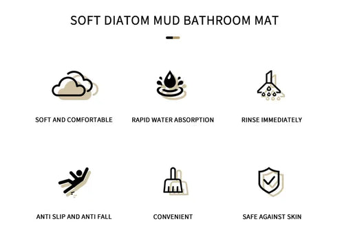 Absorbent Non-slip Diatom Mud Toilet Floor Mat