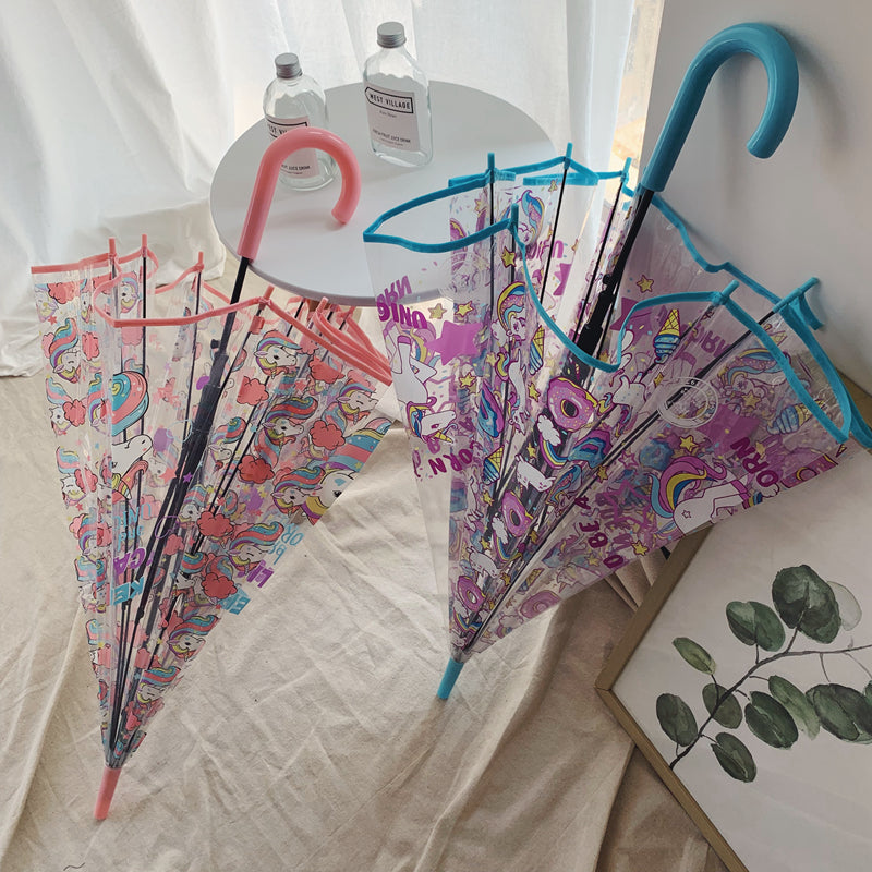 Unicorn Transparent Umbrella for Kids and Adults