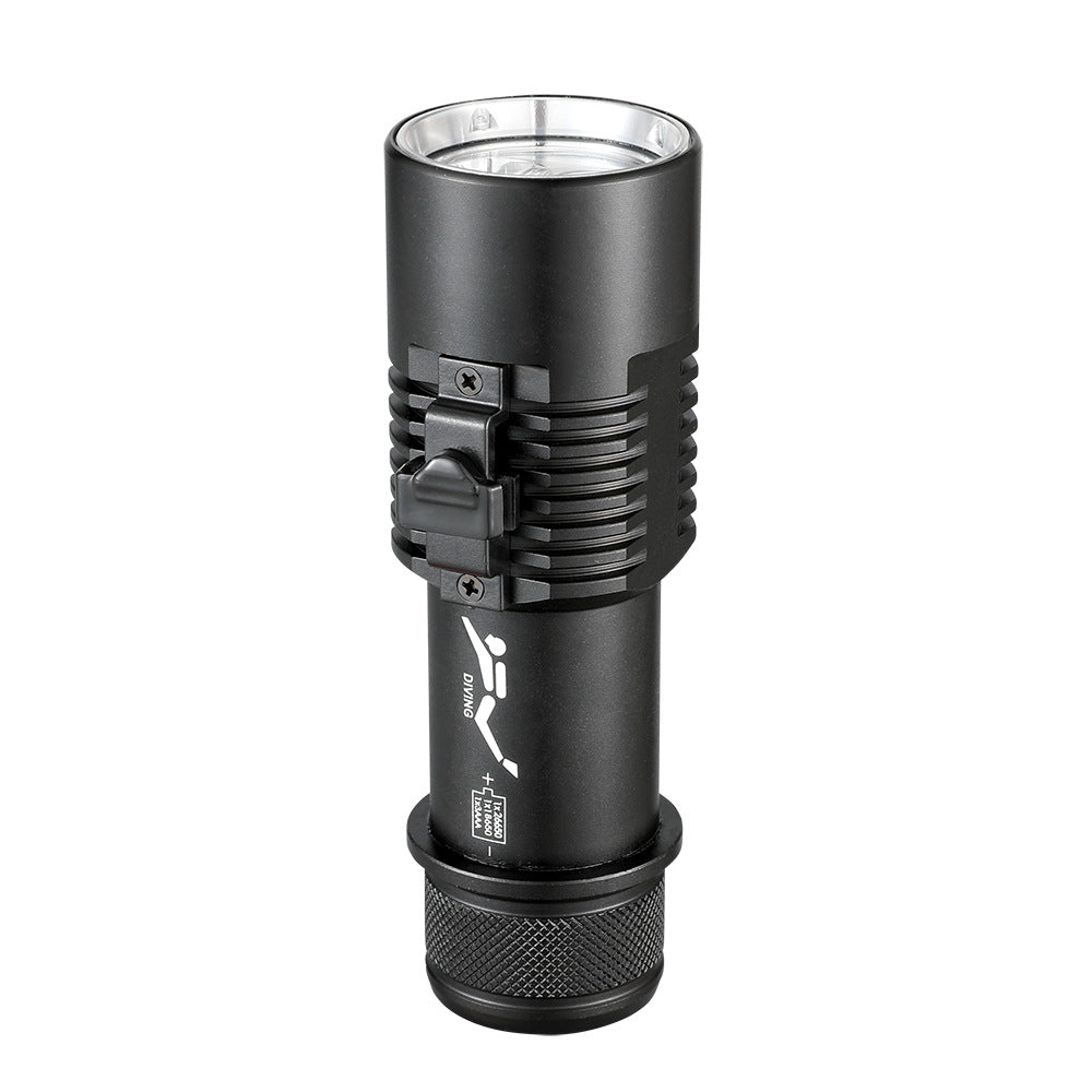 XHP70 High-Intensity Waterproof Flashlight with 26650 Battery