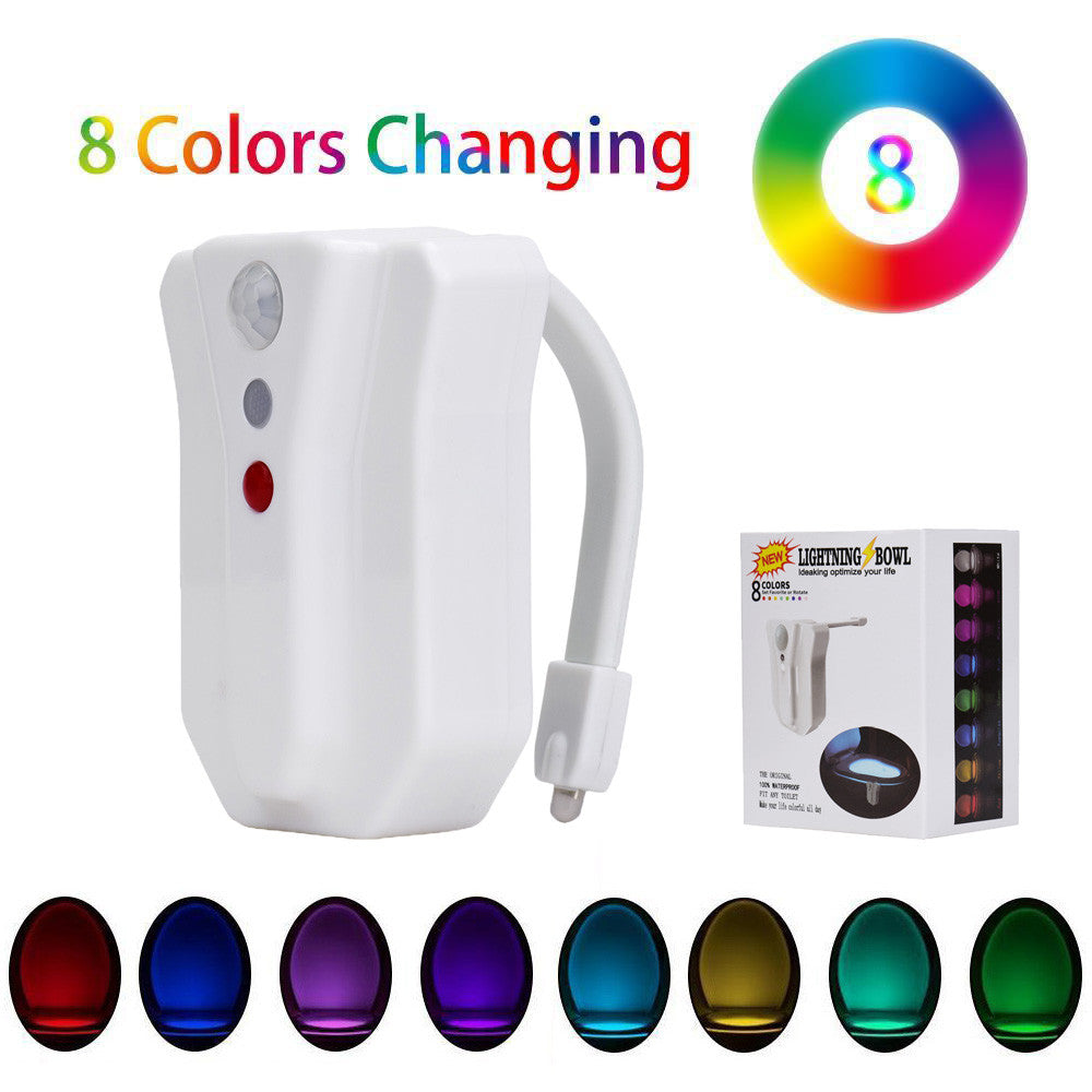 LED Toilet Seat Light with Dual Sensors and Waterproof