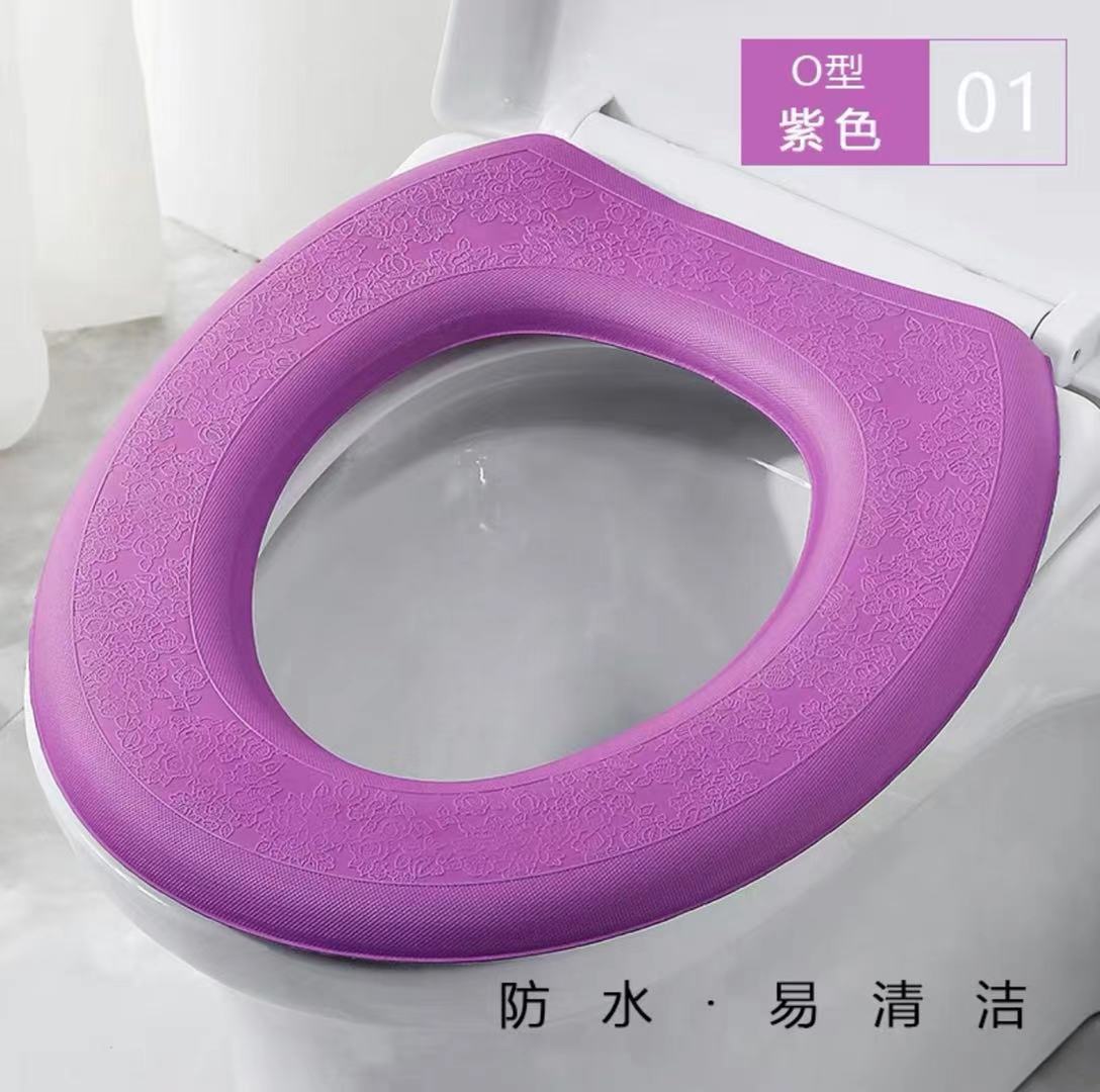 Thick EVA Waterproof Toilet Seat Cover, Adjustable Fit