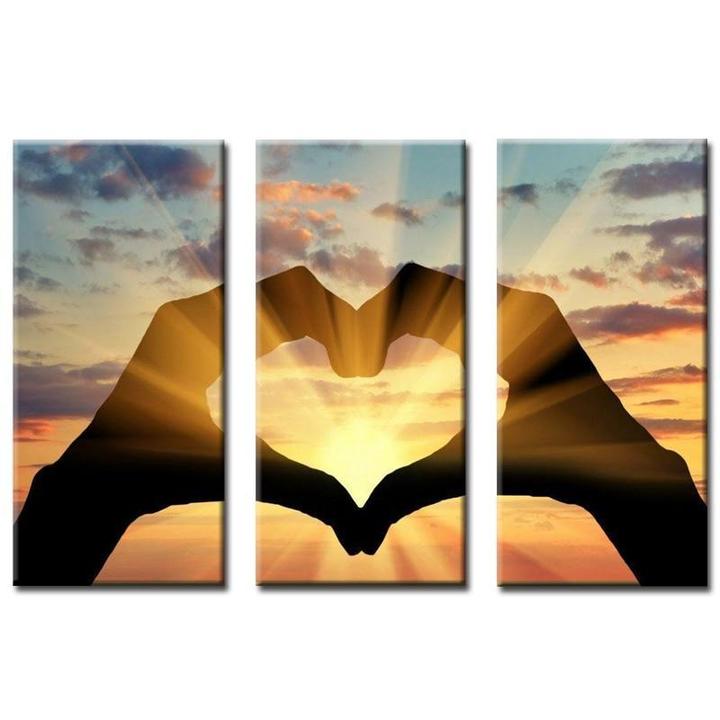 digital oil painting canvas Triptych Canvas Wall Art - Digital Oil Painting Decor