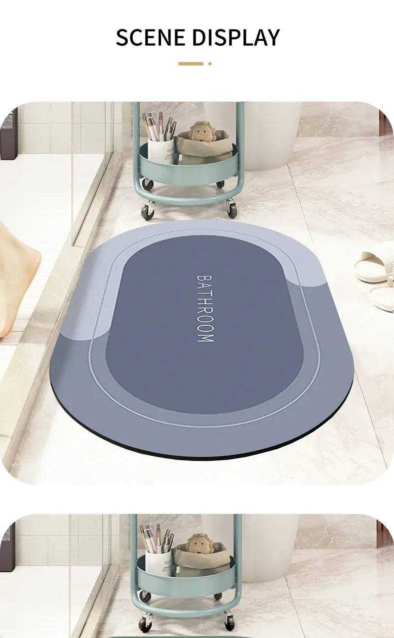 Absorbent Non-slip Diatom Mud Toilet Floor Mat