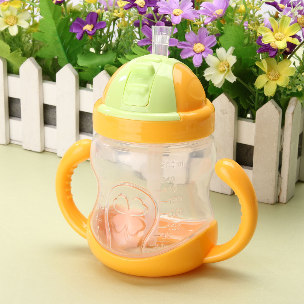 280ml Children's Training Straw Cup - Horn Shape