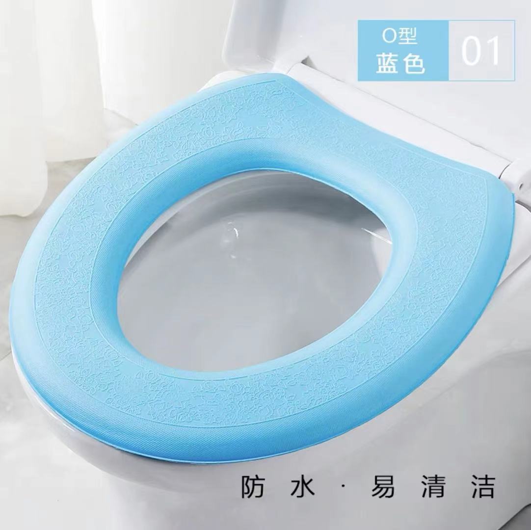 Thick EVA Waterproof Toilet Seat Cover, Adjustable Fit
