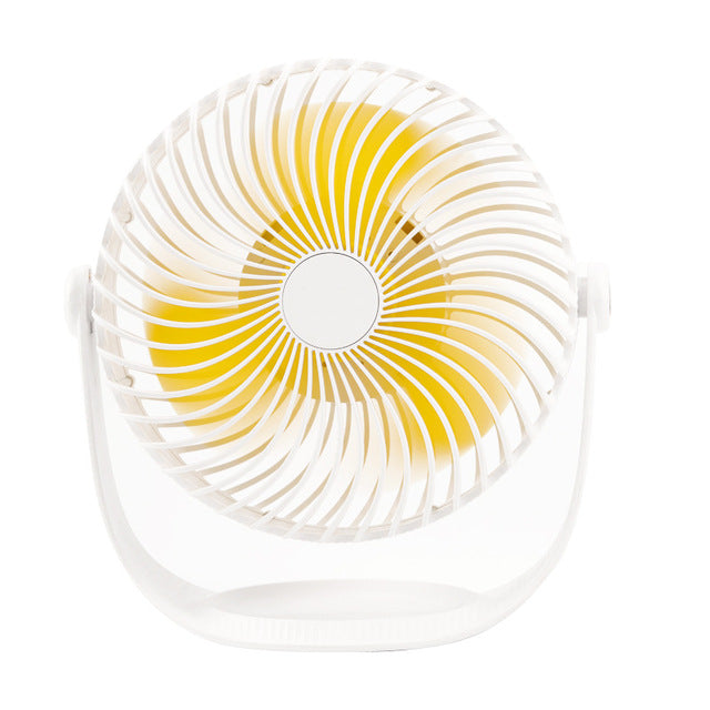 7-Inch Striped USB Rechargeable Mini Desktop Fan