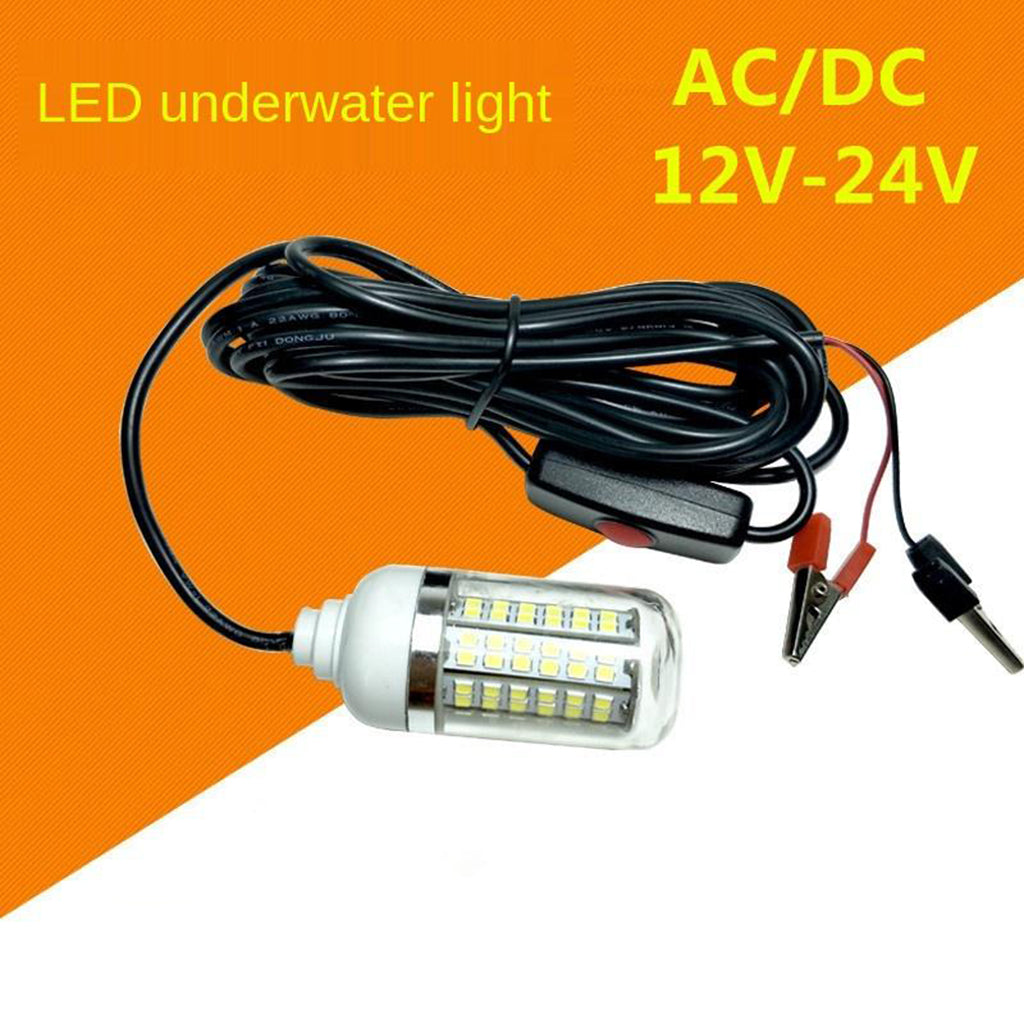 12V IP68 Underwater Fishing Light with 108 LEDs