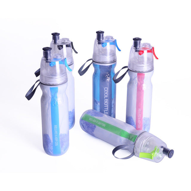 Summer Cool Spray Cycling Water Bottle with Insulation