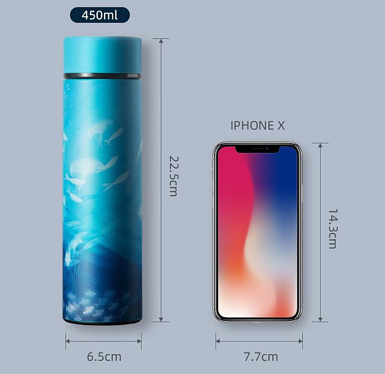 Smart Insulated Cup with Temperature Display, Stainless Steel