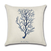 Linen Forest Fairy Tale throw pillow cover by AquaHaven Decor featuring woodland scene, ideal for cozy home decor.