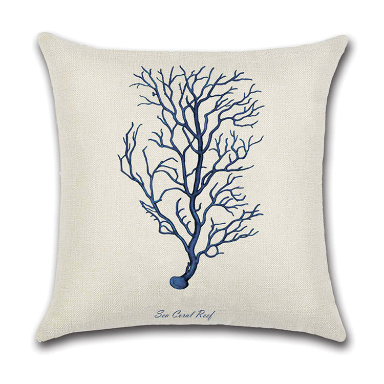 Linen Forest Fairy Tale throw pillow cover by AquaHaven Decor featuring woodland scene, ideal for cozy home decor.
