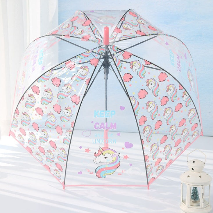 Unicorn Transparent Umbrella for Kids and Adults