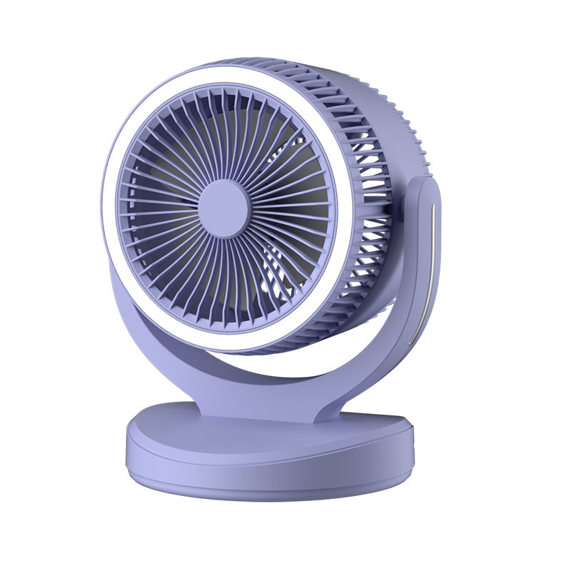 New Desktop Wall-Mounted Silent Fan with Light