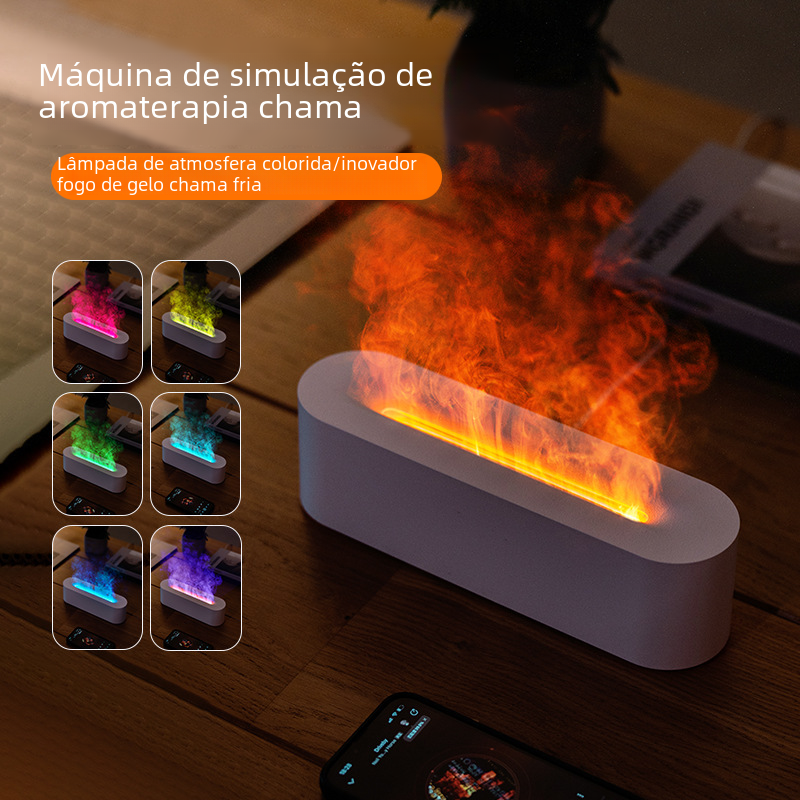 USB Aroma Diffuser with Colorful Flame Effect