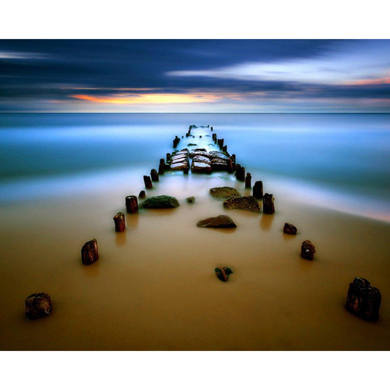 Beach Themed Digital Oil Painting Collection