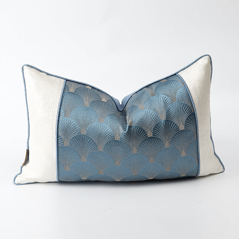 Blue and White Patchwork Cushions for Sofa Decor