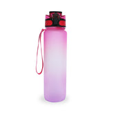 AquaHaven Decor Tritan Sports Water Bottle with Bounce Cap, 1000ml, clear durable plastic with easy-to-use lid and ergonomic design.