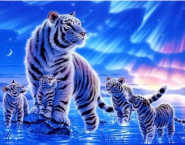 DIY Frameless Animal Tiger Oil Painting Kit
