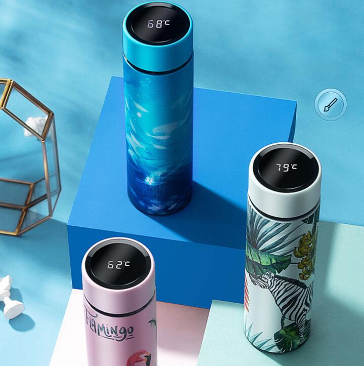 Smart Insulated Cup with Temperature Display, Stainless Steel