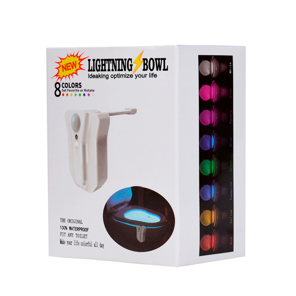 LED Toilet Seat Light with Dual Sensors and Waterproof