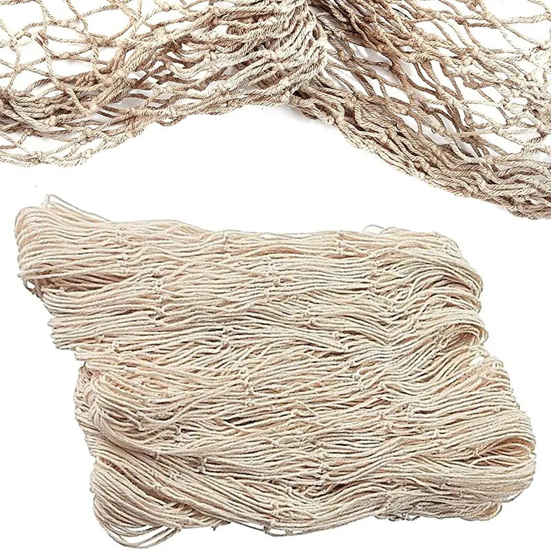 Nautical Decorative Fishing Net — Coastal Wall Decor for Home & Airbnb
