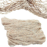 AquaHaven Decor nautical fishing net used as coastal wall decor for home or Airbnb interior decoration.