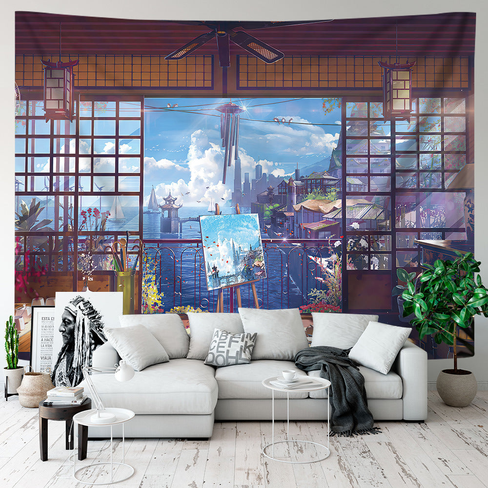 Fresh Scenic Printed Fabric for Room Makeover Background
