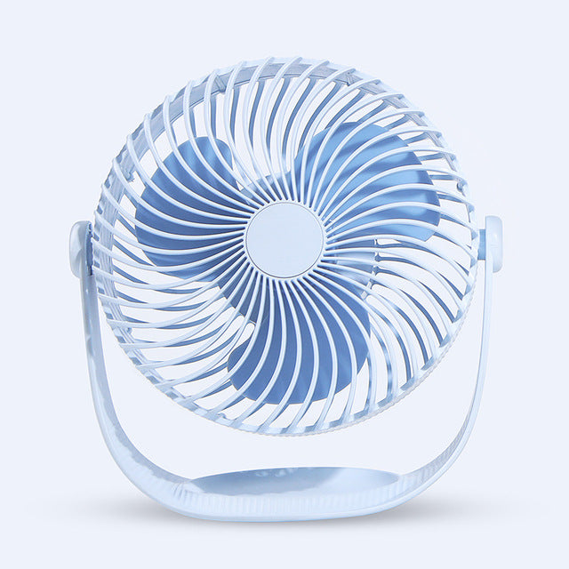 7-Inch Striped USB Rechargeable Mini Desktop Fan