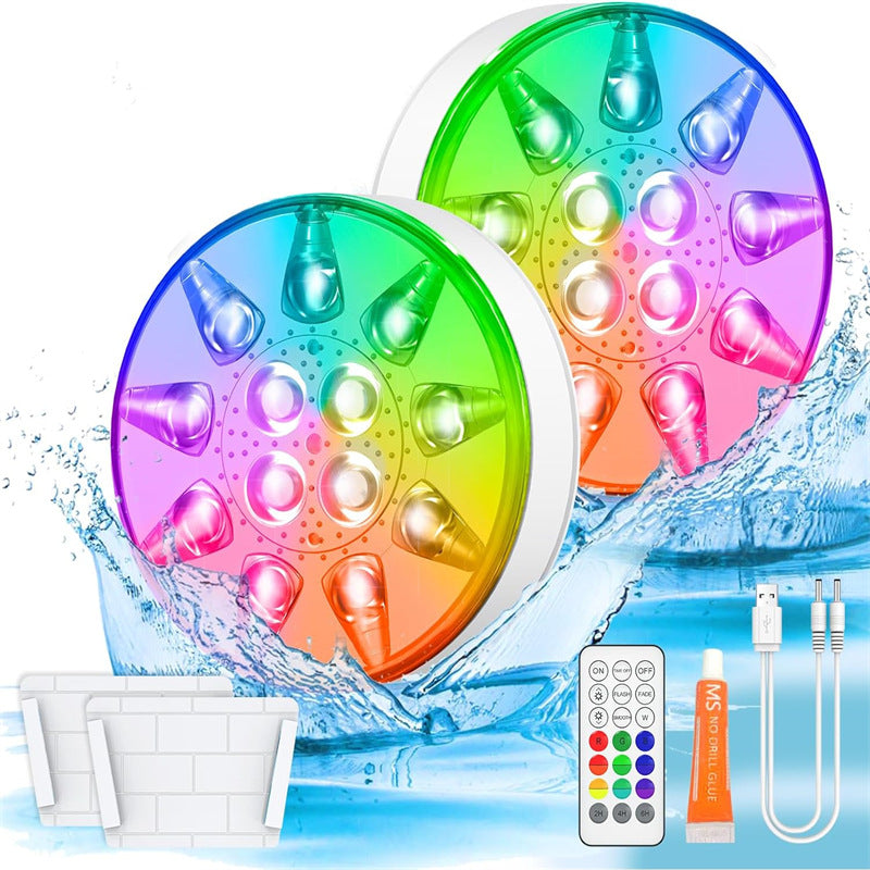 New USB Rechargeable LED Pool Light with Remote