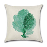 Linen Forest Fairy Tale throw pillow cover by AquaHaven Decor with woodland print for home decor accents