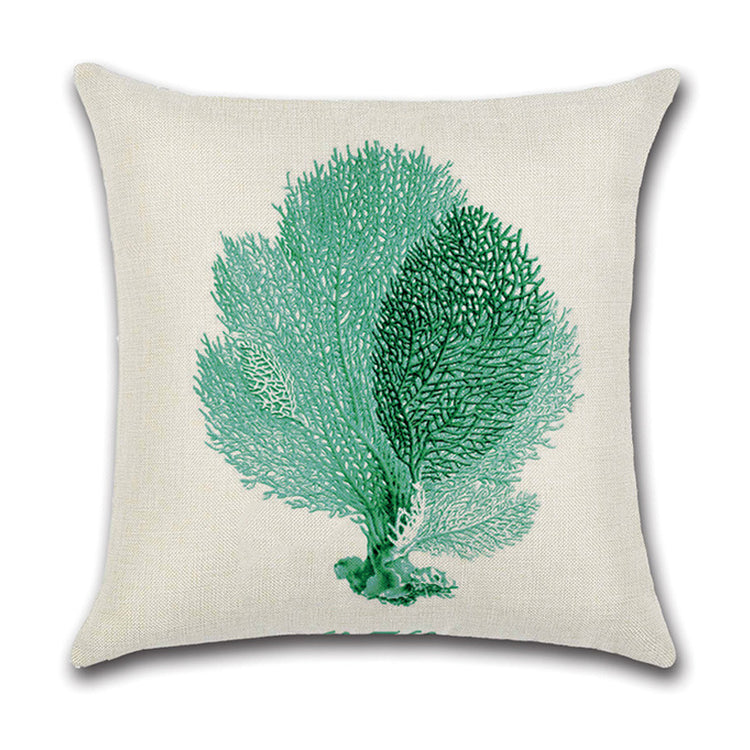 Linen Forest Fairy Tale throw pillow cover by AquaHaven Decor with woodland print for home decor accents