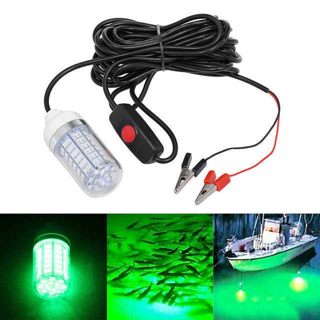 12V IP68 Underwater Fishing Light with 108 LEDs