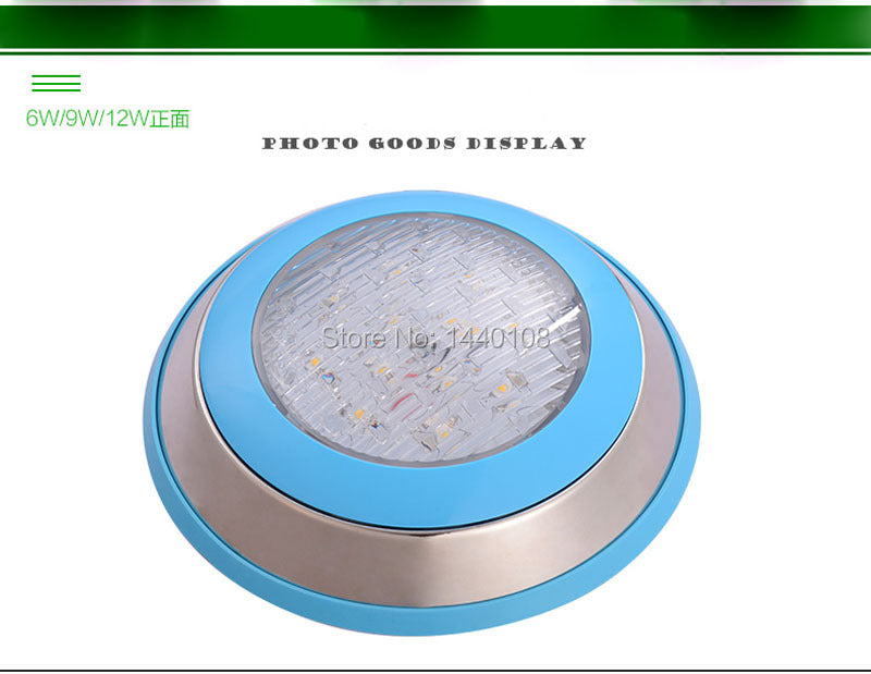 15W 230mm LED Pool Lights with Remote Control (5pcs)