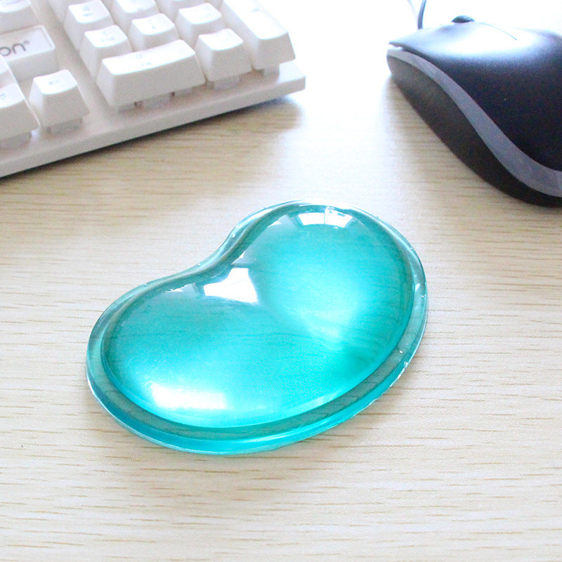 Heart-Shaped Crystal Silicone Wrist Mouse Pad for Office