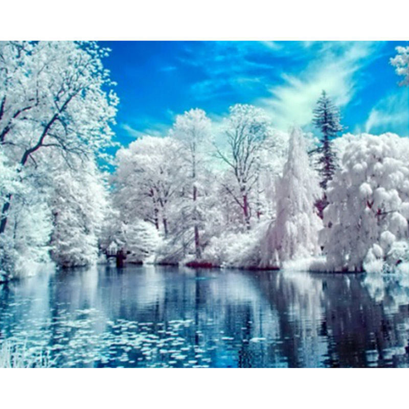 Winter Snow Scene Diamond Painting 5D DIY Cross Stitch