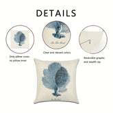 Linen Forest Fairy Tale throw pillow cover by AquaHaven Decor with woodland scene, perfect for home decor accents.