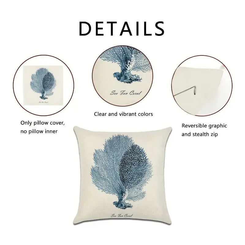 Linen Forest Fairy Tale Throw Pillow Cover for Home Decor