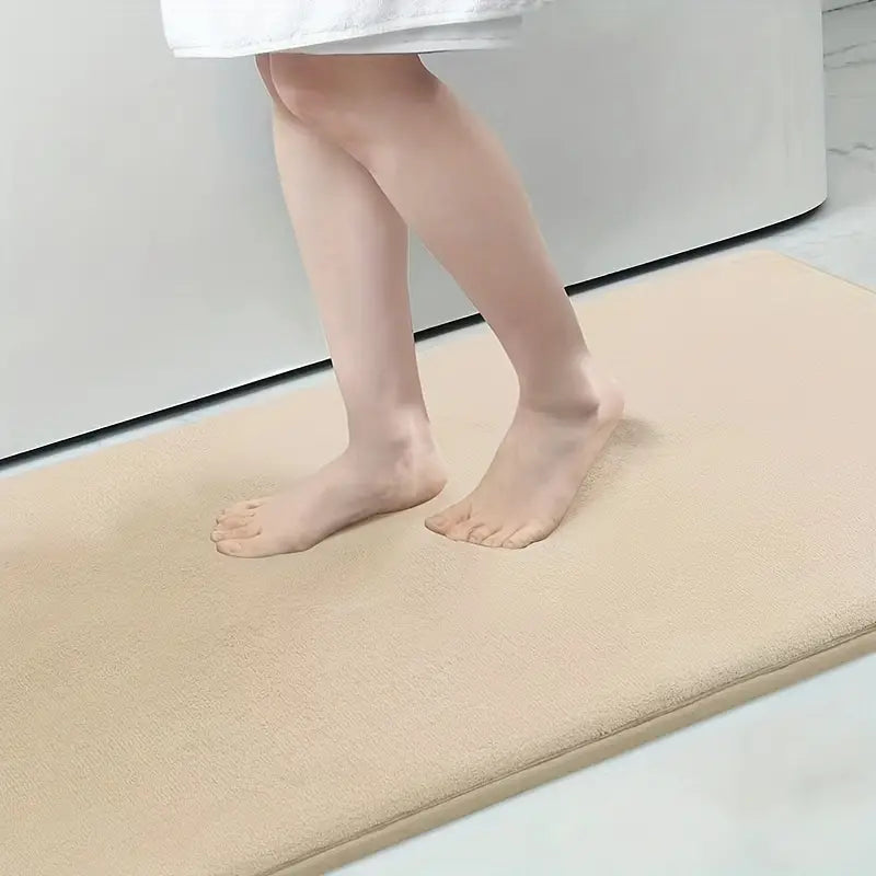 Memory Foam Bath Mat — Soft, Anti-Slip & Absorbent Coastal Bathroom Decor