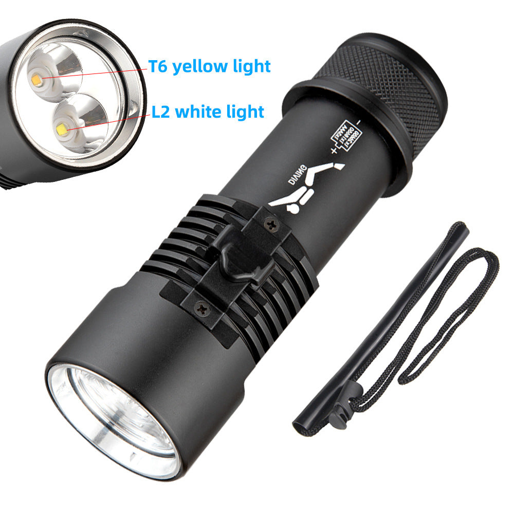 XHP70 High-Intensity Waterproof Flashlight with 26650 Battery